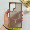 قاب گوشی Galaxy S24 Ultra سامسونگ پشت مات PC مگ سیف دار اصلی درجه یک یونیک کیس Unique Case اورجینال دور سیلیکونی عسلی کد 85374