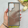 قاب گوشی Galaxy S24 Ultra سامسونگ پشت مات PC مگ سیف دار اصلی درجه یک یونیک کیس Unique Case اورجینال دور سیلیکونی طوسی کد 85375
