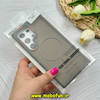 قاب گوشی Galaxy S24 Ultra سامسونگ پشت مات PC مگ سیف دار اصلی درجه یک یونیک کیس Unique Case اورجینال دور سیلیکونی طوسی کد 85375