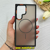 قاب گوشی Galaxy S24 Ultra سامسونگ پشت مات PC مگ سیف دار اصلی درجه یک یونیک کیس Unique Case اورجینال دور سیلیکونی مشکی کد 85376