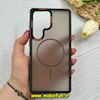 قاب گوشی Galaxy S25 Ultra سامسونگ پشت مات PC مگ سیف دار اصلی درجه یک یونیک کیس Unique Case اورجینال دور سیلیکونی مشکی کد 85378