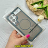 قاب گوشی Galaxy S25 Ultra سامسونگ پشت مات PC مگ سیف دار اصلی درجه یک یونیک کیس Unique Case اورجینال دور سیلیکونی سرمه ای کد 85379