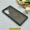 قاب گوشی Galaxy S25 Ultra سامسونگ پشت مات PC مگ سیف دار اصلی درجه یک یونیک کیس Unique Case اورجینال دور سیلیکونی سرمه ای کد 85379