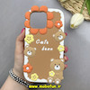 قاب گوشی iPhone 12 Pro Max / iPhone 13 Pro Max آیفون سیلیکونی پاک کنی CUTE BEAR طرح تدی برجسته قهوه ای کد 83053