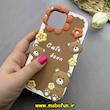 قاب گوشی iPhone 13 / iPhone 14 / iPhone 15 آیفون سیلیکونی پاک کنی CUTE BEAR طرح تدی برجسته قهوه ای کد 83059
