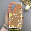 قاب گوشی Galaxy S25 Ultra سامسونگ سیلیکونی پاک کنی CUTE BEAR طرح تدی برجسته قهوه ای کد 83093
