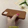 قاب گوشی iPhone 11 آیفون لدر دیزاین SOFT Lether Design برند Syndee سیلیکونی مگ سیف دار اورجینال عسلی کد 87275
