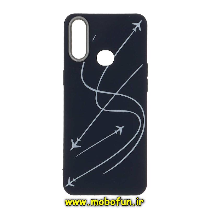 قاب گوشی Galaxy A10S سامسونگ لدر دیزاین SOFT Lether Design فانتزی سیلیکونی طرح چرمی هواپیما کد 74747