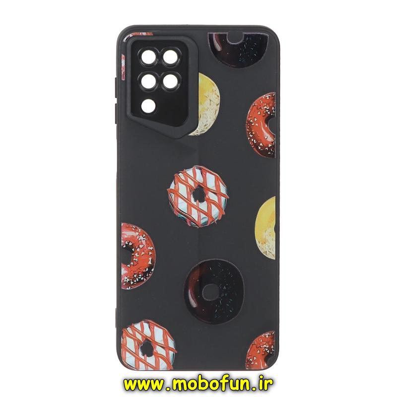 قاب گوشی Galaxy A12 / Galaxy M12 سامسونگ Porsche Design سیلیکونی ژله ای محافظ لنز دار فانتزی پیراشکی مشکی کد 74792