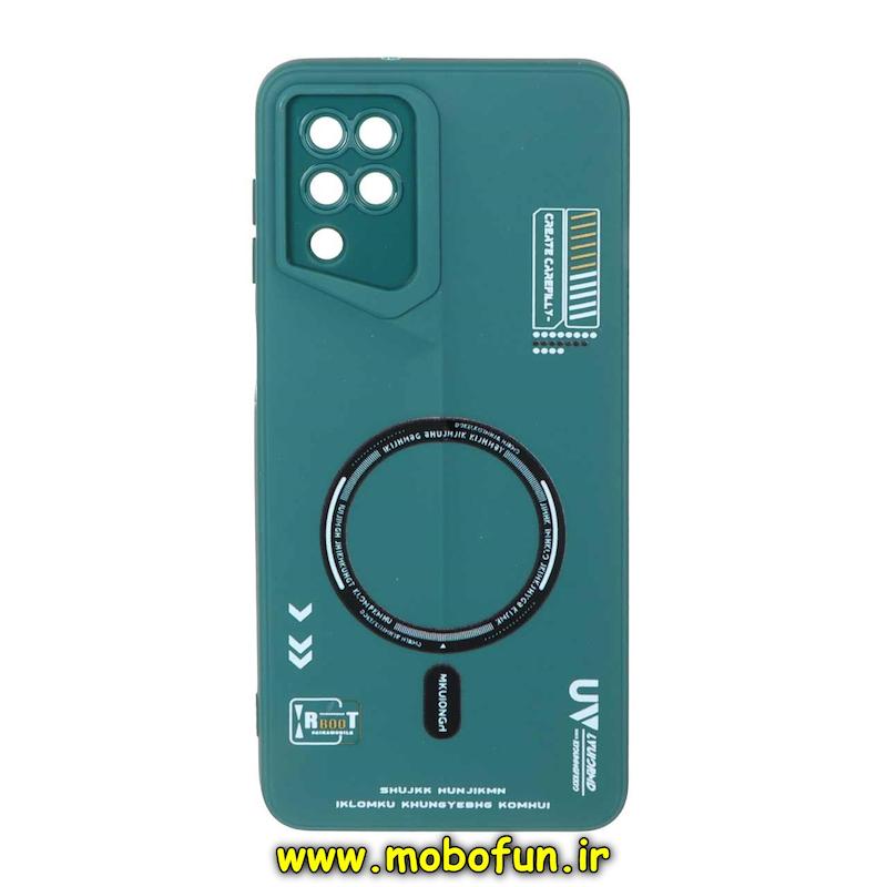قاب گوشی Galaxy A12 / Galaxy M12 سامسونگ Porsche Design سیلیکونی ژله ای محافظ لنز دار فانتزی طرح مگ سیف سبز کد 74795