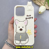 قاب گوشی iPhone 12 Pro Max / 13 Pro Max / 14 Pro Max / 15 Pro Max آیفون سیلیکونی پاک کنی FUN PUPPY طرح سگ پشمالو برجسته کد 83049