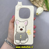 قاب گوشی Redmi Note 14 Pro 4G شیائومی سیلیکونی پاک کنی FUN PUPPY طرح سگ پشمالو برجسته کد 83080