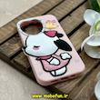 قاب گوشی iPhone 13 Pro / iPhone 14 Pro آیفون سیلیکونی پاک کنی عروسکی کارتونی طرح خرگوش کیوت برجسته کد 84911