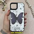 قاب گوشی iPhone 13 / iPhone 14 آیفون لیزری فانتزی سخت HARD تیتان طرح پروانه کد 85278