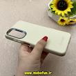 قاب گوشی Galaxy A05S سامسونگ لدر دیزاین SOFT Lether Design اسپیگن Spigen سیلیکونی طرح مگ سیف کرم کد 87020