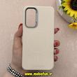 قاب گوشی Galaxy A54 سامسونگ لدر دیزاین SOFT Lether Design اسپیگن Spigen سیلیکونی طرح مگ سیف کرم کد 87141