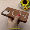 قاب گوشی Poco M3 / Redmi 9T شیائومی لدر دیزاین SOFT Lether Design اسپیگن Spigen سیلیکونی طرح مگ سیف قهوه ای کد 87222