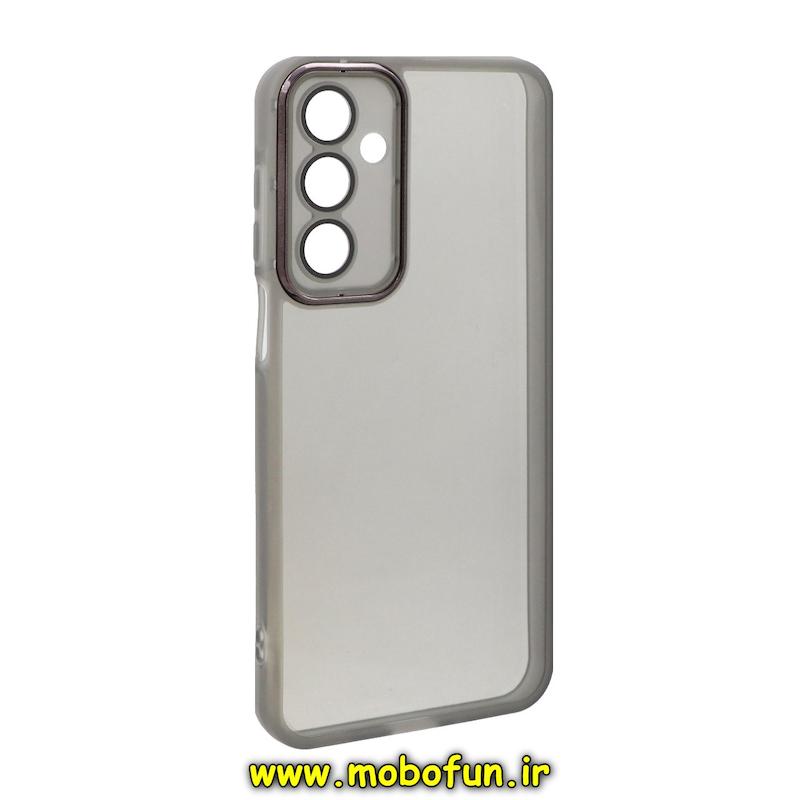 قاب گوشی Galaxy A16 سامسونگ اورجینال متال کیس Metal طرح ژله ای شفاف محافظ لنز دار مشکی کد 74861