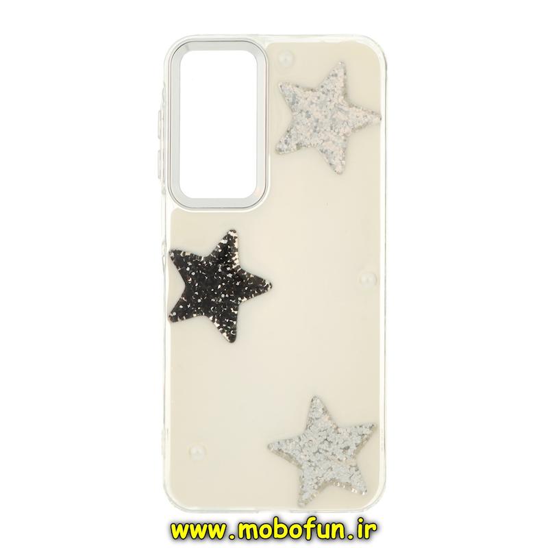 قاب گوشی Galaxy A16 سامسونگ فانتزی برجسته رزینی Luxury Case لنز و دکمه کرومی کد 74866