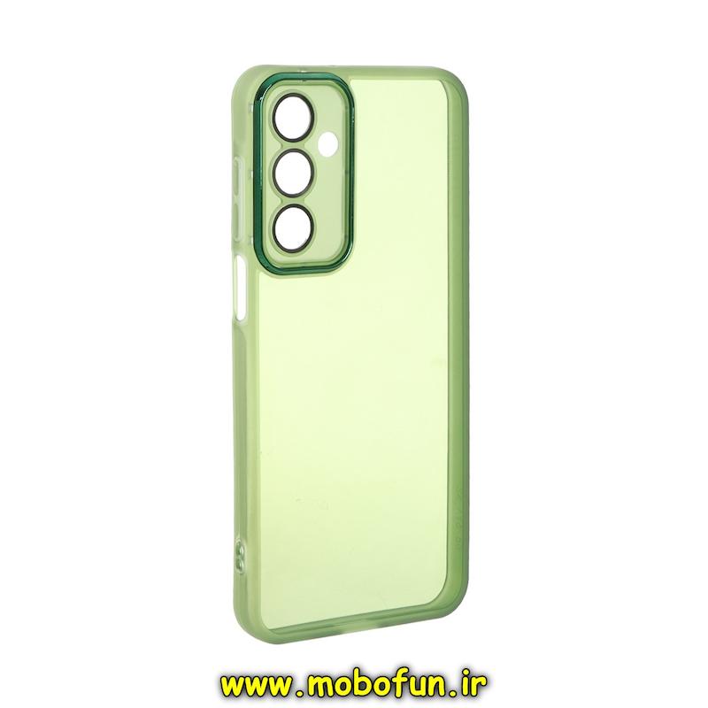 قاب گوشی Galaxy A16 سامسونگ اورجینال متال کیس Metal طرح ژله ای شفاف محافظ لنز دار سبز کد 74870