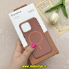 قاب گوشی iPhone 14 Pro Max آیفون لدر دیزاین SOFT Lether Design برند Syndee سیلیکونی مگ سیف دار اورجینال عسلی کد 87291