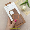 قاب گوشی iPhone 16 آیفون لدر دیزاین SOFT Lether Design برند Syndee سیلیکونی مگ سیف دار اورجینال عسلی کد 87307