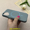 قاب گوشی iPhone 16 آیفون لدر دیزاین SOFT Lether Design برند Syndee سیلیکونی مگ سیف دار اورجینال طوسی کد 87310