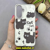 قاب گوشی Galaxy A26 سامسونگ لیزری فانتزی تیتان کرومی طرح گربه کیوت کد 87365