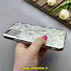قاب گوشی iPhone 11 آیفون لیزری فانتزی تیتان کرومی طرح گل کیوت کد 87414