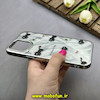 قاب گوشی iPhone 12 Pro Max آیفون لیزری فانتزی تیتان کرومی طرح گربه کیوت کد 87418