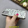 قاب گوشی iPhone 15 آیفون لیزری فانتزی تیتان کرومی طرح خال دار کیوت کد 87470