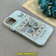 قاب گوشی iPhone 11 آیفون فانتزی سخت Hard برجسته دکمه کرومی لنز نگین دار طرح پروانه کیوت کد 87940