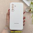 قاب گوشی Galaxy A36 سامسونگ سیلیکونی اورجینال پاک کنی درجه یک زیربسته محافظ لنزدار سفید کد 87542