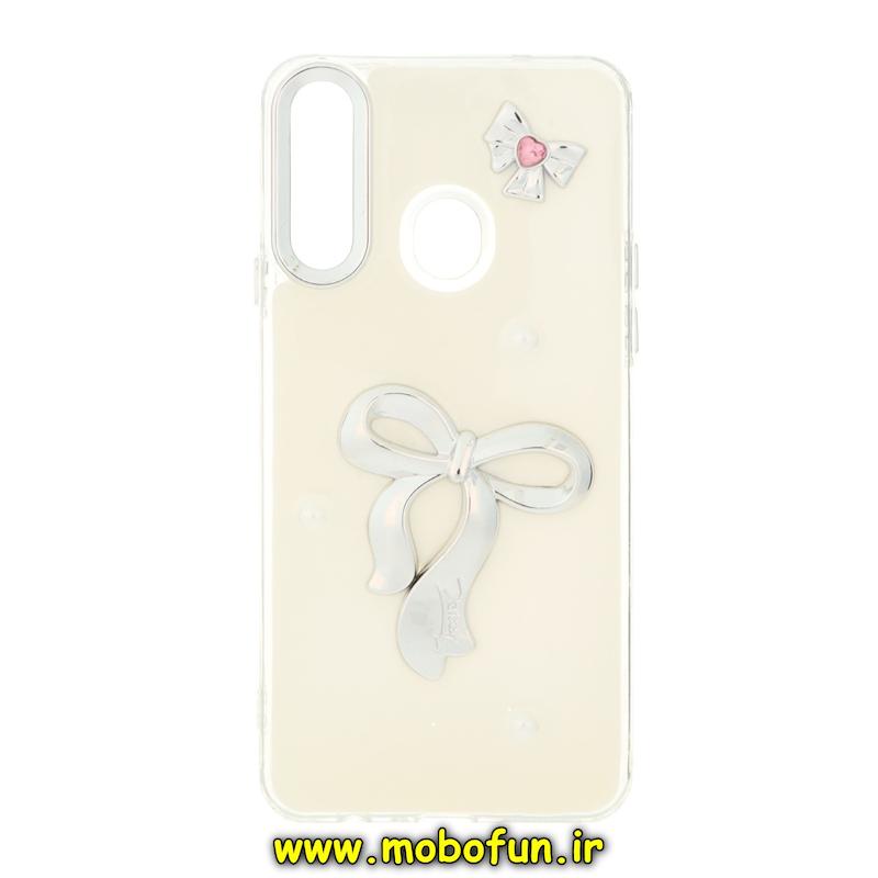 قاب گوشی Galaxy A20S سامسونگ فانتزی برجسته رزینی Luxury Case لنز و دکمه کرومی کد 74903