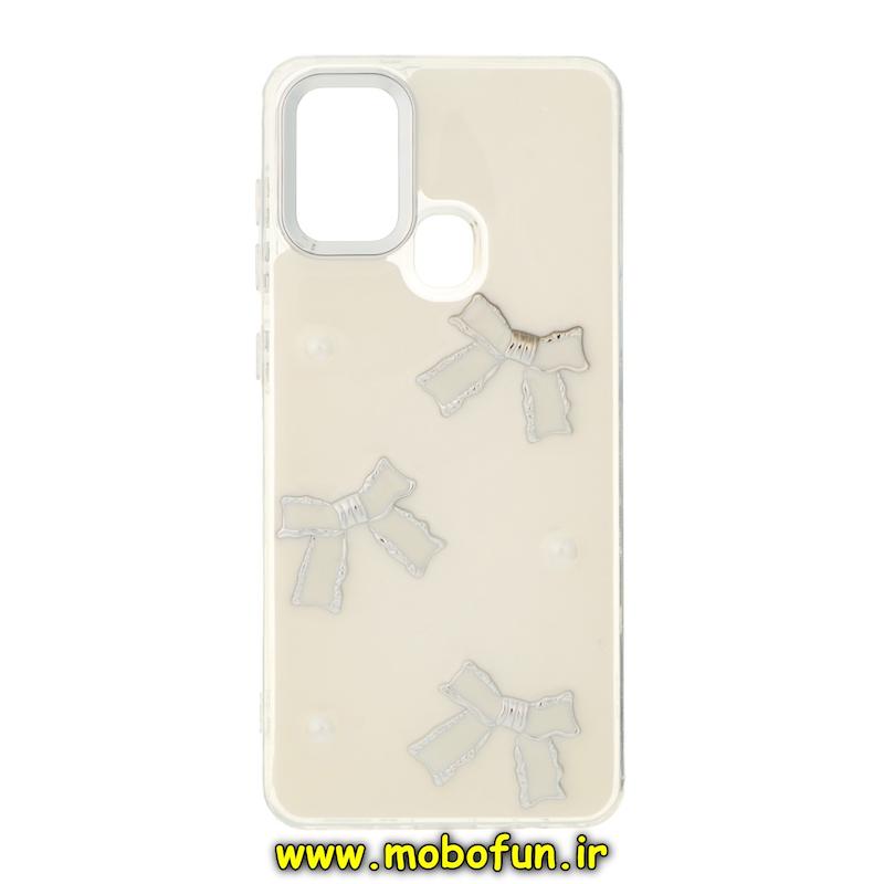قاب گوشی Galaxy A21S سامسونگ فانتزی برجسته رزینی Luxury Case لنز و دکمه کرومی کد 74909