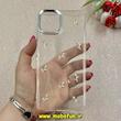 قاب گوشی Galaxy A06 سامسونگ لاکچری شفاف رزینی طرح شاین لنز کرومی طرح گل کد 87638