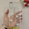 قاب گوشی Galaxy A11 / Galaxy M11 سامسونگ لاکچری شفاف رزینی طرح شاین لنز کرومی طرح پروانه کد 87641