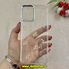 قاب گوشی Galaxy A12 / Galaxy M12 سامسونگ لاکچری شفاف رزینی طرح شاین لنز کرومی طرح گل کد 87649