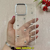 قاب گوشی iPhone 13 Pro Max آیفون لاکچری شفاف رزینی طرح شاین لنز کرومی طرح قلب کد 87683