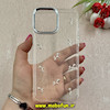 قاب گوشی iPhone 13 Pro Max آیفون لاکچری شفاف رزینی طرح شاین لنز کرومی طرح گل کد 87684