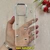 قاب گوشی iPhone 15 Pro Max آیفون لاکچری شفاف رزینی طرح شاین لنز کرومی طرح قلب کد 87688