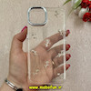 قاب گوشی iPhone 13 آیفون لاکچری شفاف رزینی طرح شاین لنز کرومی طرح گل کد 87677