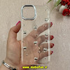 قاب گوشی iPhone 13 آیفون لاکچری شفاف رزینی طرح شاین لنز کرومی طرح قلب کد 87678