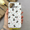 قاب گوشی iPhone 12 Pro Max آیفون پشت طلق HARD براق IMD فانتزی کپسولی طرح گربه کد 87804