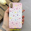 قاب گوشی iPhone X / iPhone XS آیفون پشت طلق HARD براق IMD فانتزی کپسولی طرح پروانه کد 87841