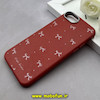 قاب گوشی iPhone 7 / iPhone 8 / iPhone SE 2020 / iPhone SE 2022 آیفون لدر دیزاین SOFT Lether Design فانتزی سیلیکونی طرح چرمی پاپیون کیوت زرشکی کد 88341