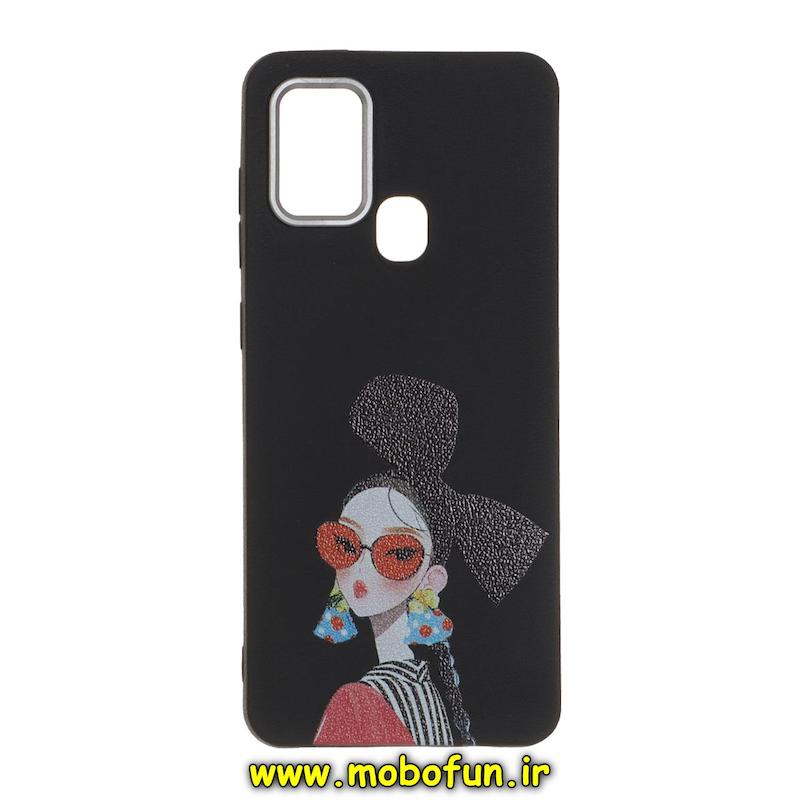 قاب گوشی Galaxy A21S سامسونگ لدر دیزاین SOFT Lether Design فانتزی سیلیکونی طرح دخترونه کد 74924
