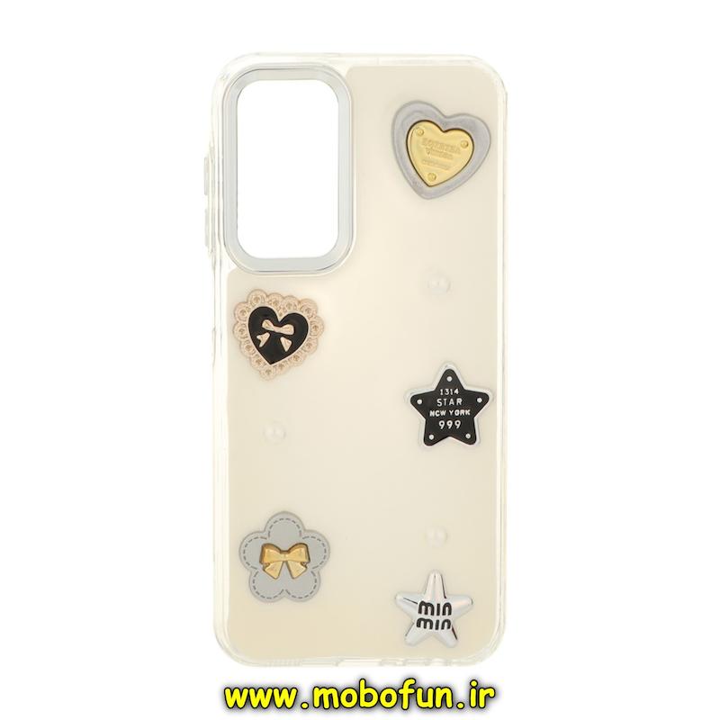 قاب گوشی Galaxy A25 سامسونگ فانتزی برجسته رزینی Luxury Case لنز و دکمه کرومی کد 74949