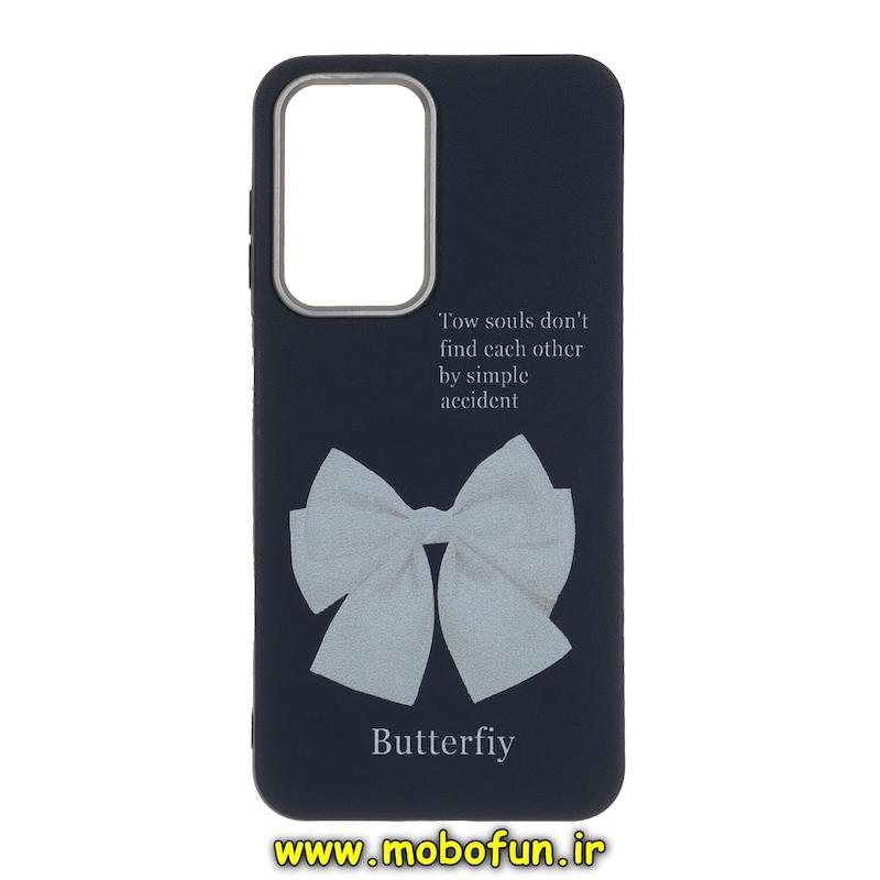 قاب گوشی Galaxy A26 سامسونگ لدر دیزاین SOFT Lether Design فانتزی سیلیکونی طرح پاپیونی کد 74961