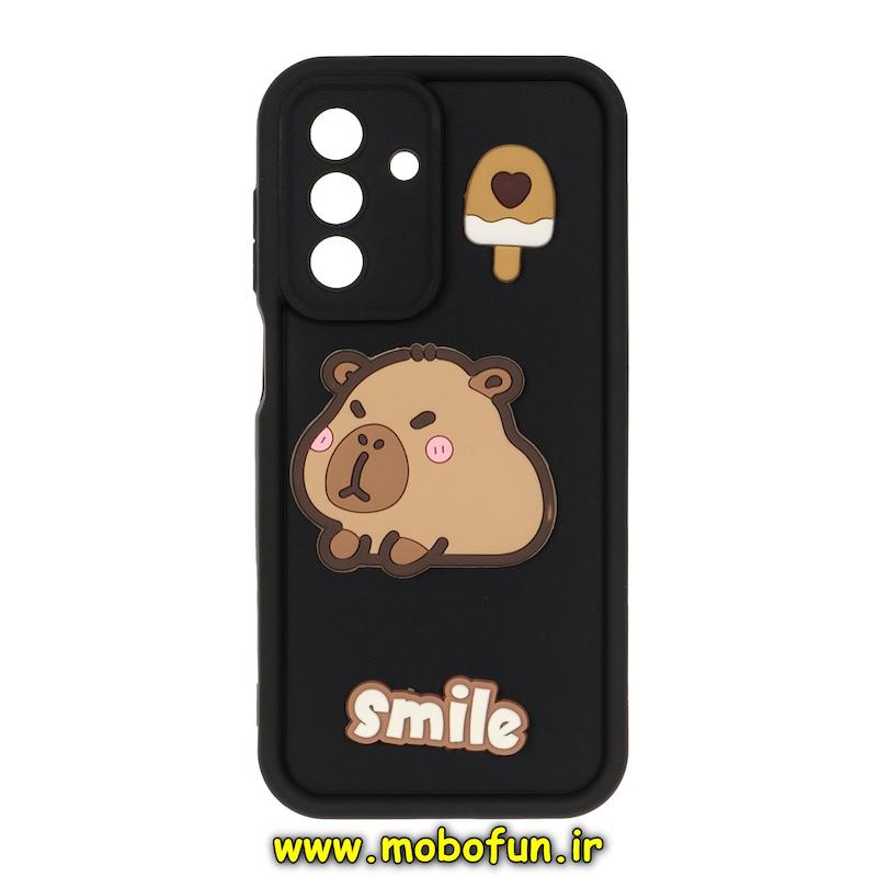قاب گوشی Galaxy A26 سامسونگ سیلیکونی Solid عروسکی برجسته محافظ لنزدار کیوت مشکی کد 74977